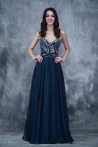 Nina Canacci - 2144 Floral Strapless Chiffon Gown