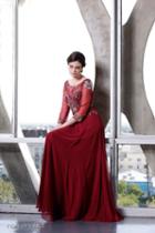 Nox Anabel - Jeweled Illusion Bateau Neck Dress 5124