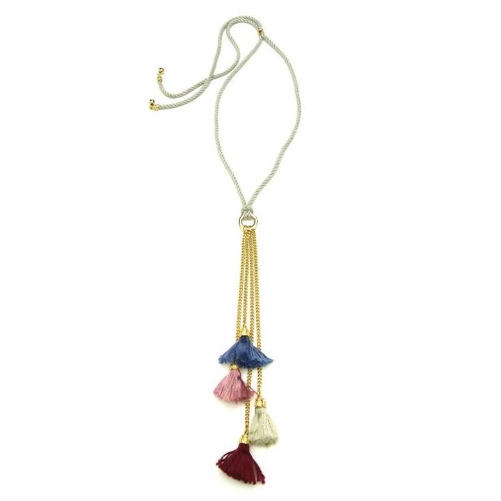 Ben-amun - Venetian Breeze Tassel Petite Circle Necklace