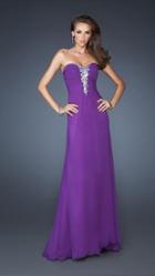 La Femme - Luxurious Sweetheart A-line Gown With Sheer Layering 19009