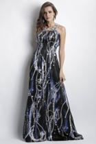 Baccio Couture - Ambar Silk Pearls Long Dress