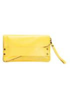 Mofe Handbags - Trifecta Hand Strap Clutch Yellow/brass