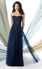 Montage By Mon Cheri - 114912 Long Dress In Navy
