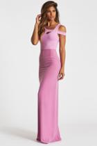 Donna Mizani - Cold Shoulder Maxi Dress In Lilac