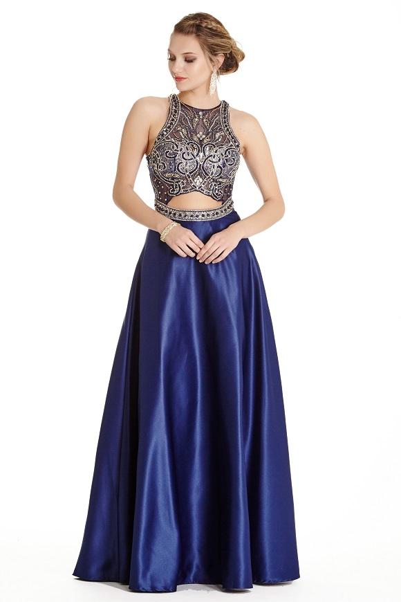 Aspeed - L1731 Embellished Halter Evening Ballgown