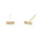 Margaret Elizabeth - 3-diamond Bar Earrings