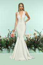 Zoey Grey - 31164 Fitted Plunging Mermaid Gown