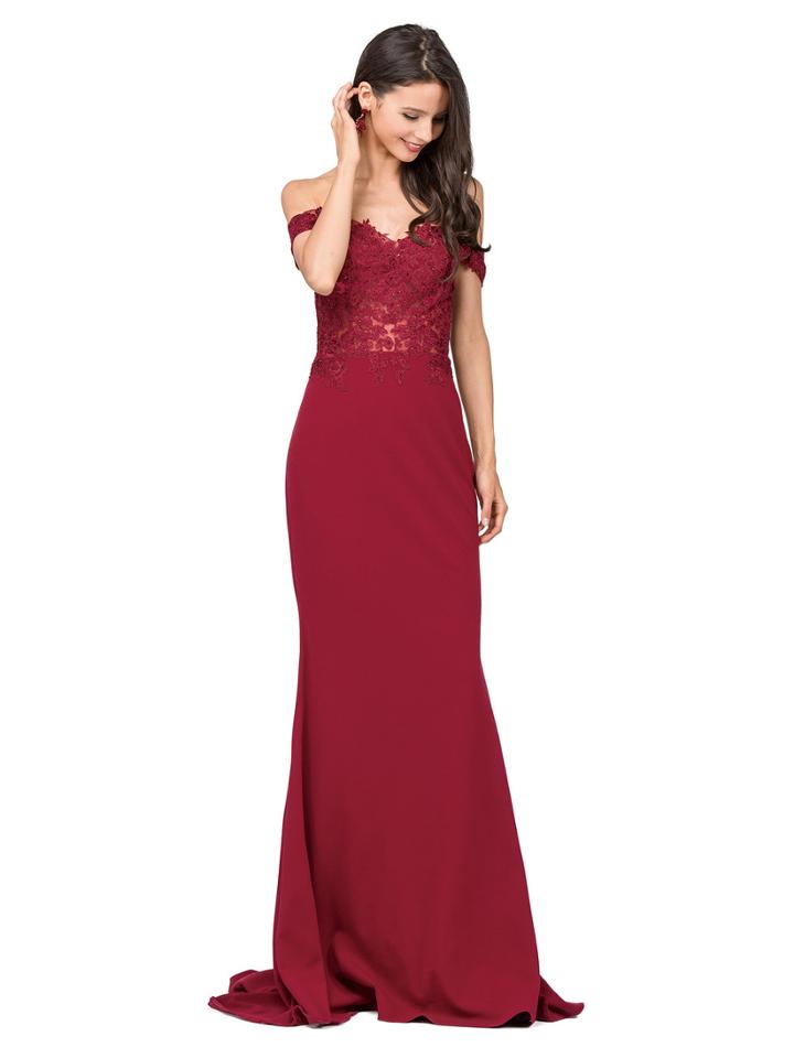 Dancing Queen - Sheer Floral Embroidered Off Shoulder Dress