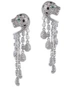 Jarin K Jewelry - Pave Panther Fringe Earrings