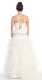 Lavish Sweetheart Ruffled A-line Gown