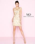 Mac Duggal - 4759n Embellished Cutout Jewel Sheath Dress
