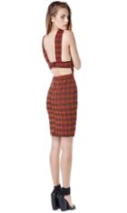 Again Collection - Beverly Cutout Dress In Black, Red