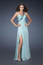 La Femme - 18573 Embellished One Shoulder A-line Dress