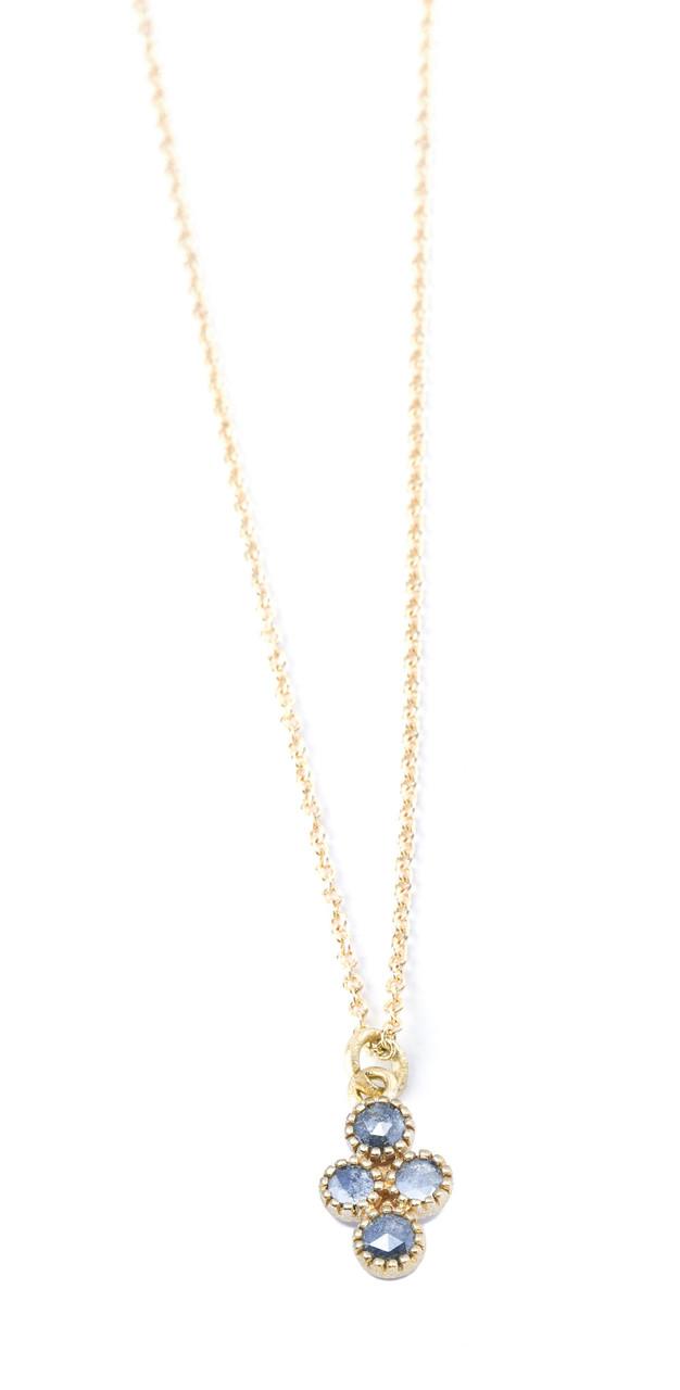 Nina Nguyen Jewelry - Rose Cut Quadruple Diamond Gold Necklace