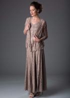 Soulmates - 1602 Embroidered Circle Skirt Three Piece Gown