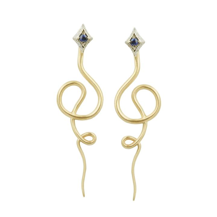 Elizabeth Buenaventura - Royal Snake Pave Earrings