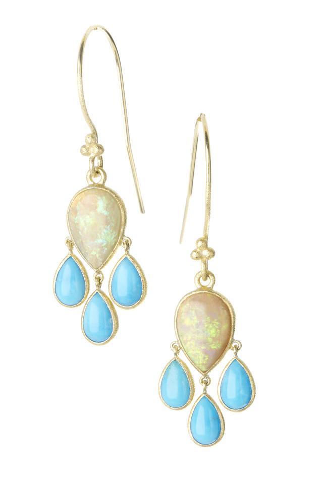 Nina Nguyen Jewelry - Peacock 14k Gold Earrings