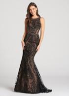 Ellie Wilde - Ew118134 Beaded Bateau Fitted Dress