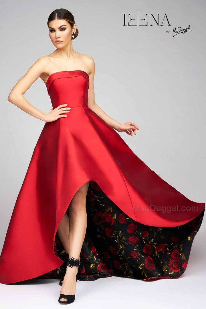 Ieena For Mac Duggal - 25279 Bustier Gown In Red