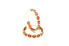 Tresor Collection - Orange Sapphire Hoop Earrings In 18k Yellow Gold