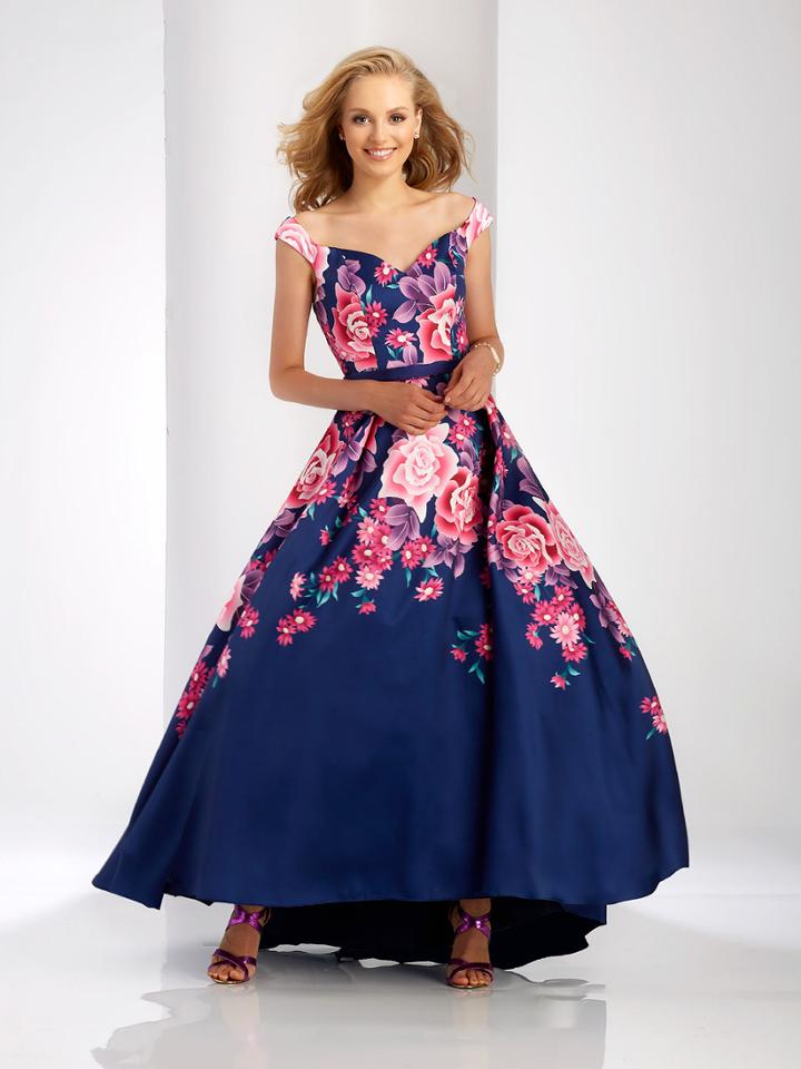 Clarisse - 3569 Off The Shoulder High Low Evening Gown