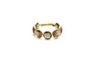 Tresor Collection - Smoky Quartz Stackable Ring Bands With Adjustable Shank In 18k Yellow Gold