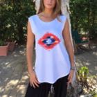 San Miguel Rocker Tank In White