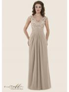 Rina Di Montella - Rd2619 Beaded Appliqued A-line Evening Gown