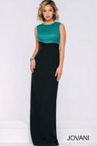 Jovani - Two-tone Asymmetrical Empire Evening Dress 39212