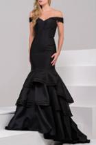 Jovani Off Shoulder Mermaid Dress 31100b 1 Pc Black In Size 22 Available