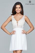 Faviana - Beaded Lace Cocktail Dress 8070