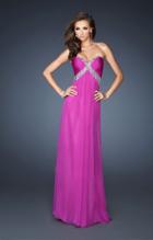 La Femme - 18843 Beaded Strapless Chiffon Evening Gown
