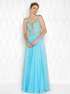 Colors Dress - 1694 Embellished V-neck A-line Dress
