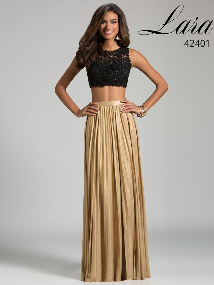 Lara Dresses - 42401 In Black/gold