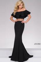Jovani - Off The Shoulder Illusion Waist Prom Dress 49926
