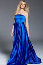 Jovani - 60407 Strapless Straight Across A-line Dress