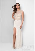 Terani Evening - Cap Sleeve Embroidered Bodice With Side Slit Dress 1712e3266