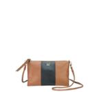 Mofe Handbags - Kinetic Colorblock Crossbody & Clutch Brown/black / Genuine Leather