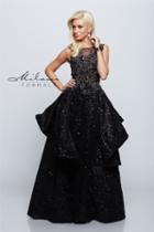 Milano Formals - Sleeveless Sequined High Neck Long A-line Dress E2150