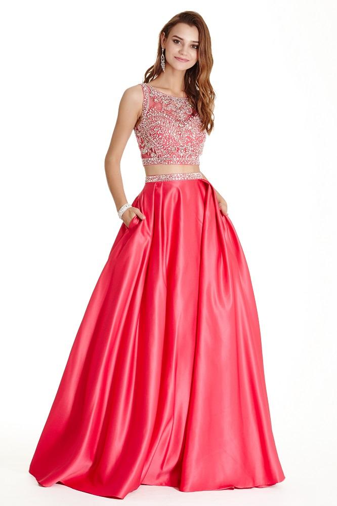 Aspeed - L1689 Two Piece Illusion Bateau Evening Ballgown