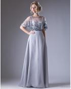 Cinderella Divine - Bead Embroidered Cape A-line Dress