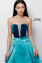 Jovani - Jvn63570 Laced Up Plunging Sweetheart Cocktail Dress
