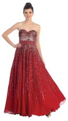 May Queen - Beautiful Bead Embellished Sweetheart A-line Dress Rq7047