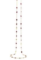 Tresor Collection - 18k Yellow Gold Long Lente Necklace With Ruby