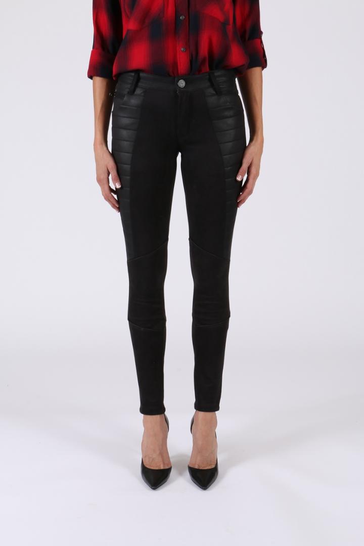 Black Orchid Denim - Quilted Moto Legging After Dark