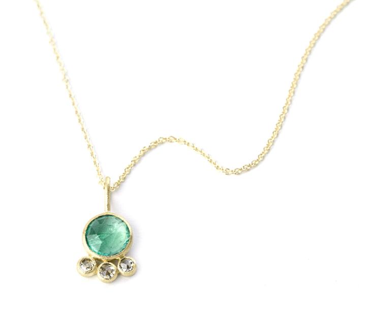 Nina Nguyen Jewelry - Fond Emerald 14k Gold Necklace