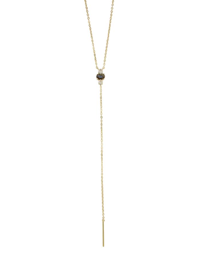 Rachael Ryen - Gemstone Lariat Necklace Labradorite