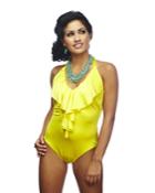 Nicolita Swimwear - Rumba Ruffles Yellow One Piece Swimsuit