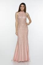 Milano Formals - E2448 Embellished High Halter Sheath Dress