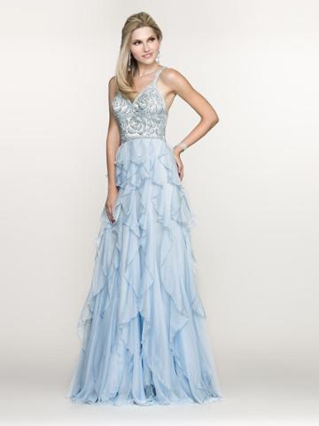 Bg Haute - G3400 Dress In Blue